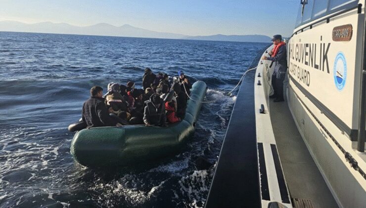 İzmir açıklarında 104 düzensiz göçmen yakalandı