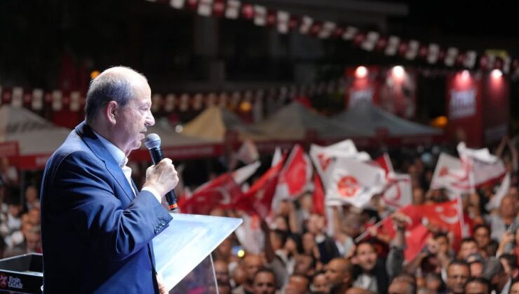 Tatar Mağusa mitinginde konuştu: Halkımız yalan tufanına inanmaz