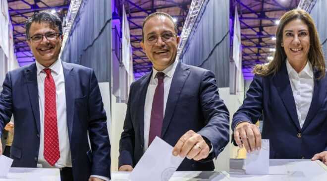 CTP’nin 30. Olağanüstü Kurultayı’nda Genel Başkan adayları oyunu kullandı