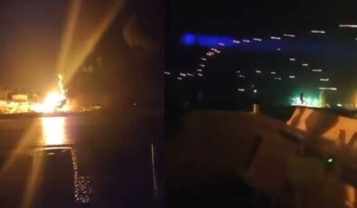 Türk gemisinin mürettebatı çatışmanın ortasında kaldı